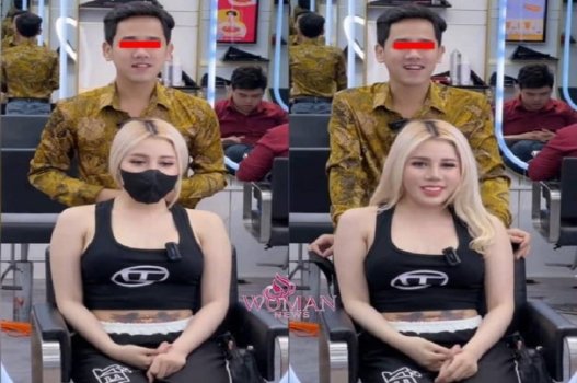 ฟันของหญิงสาวแสดงความสามารถของ